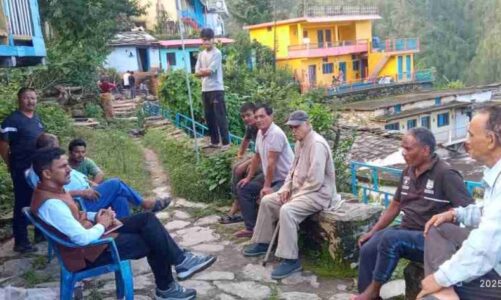 भारी बारिश भूस्खलन से कलुण गांव में तीन पशुओं की मौत