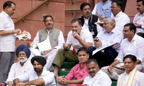 संसद की सीढ़ियों पर चाय-बिस्किट विवाद: राहुल गांधी से माफी की मांग, पूर्व सैनिकों ने उठाए सवाल